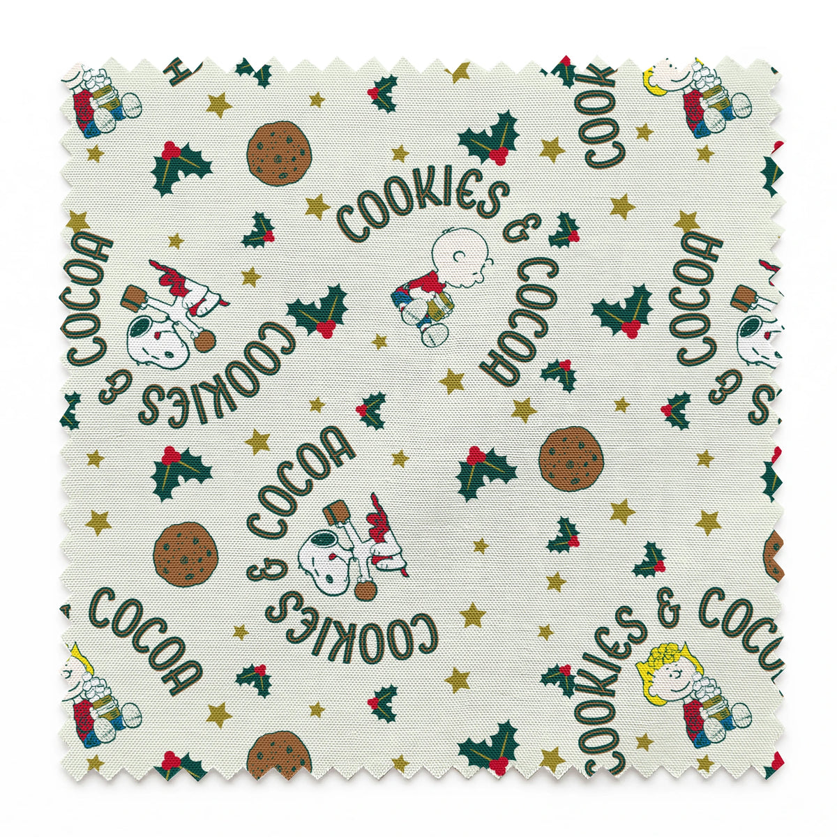 Peanuts Christmas Cookies & Cocoa Fabric