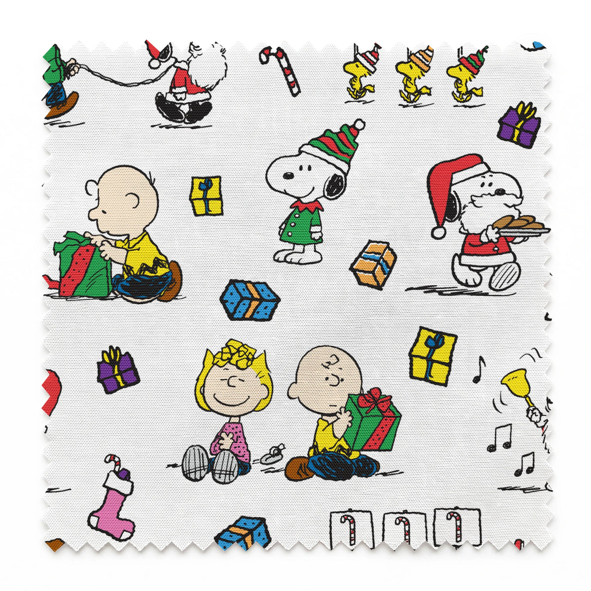 Peanuts Christmas Gift Giving Fabric
