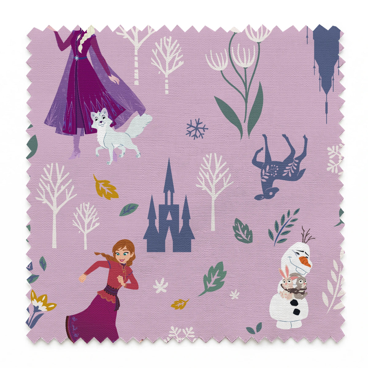 Disney Frozen  Winter Adventure on Purple Fabric