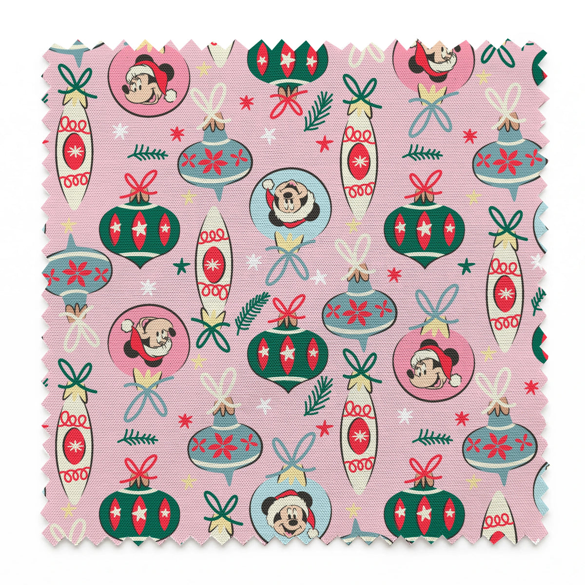 Disney Mickey Mouse and Minnie Mouse Retro Ornaments Fabric