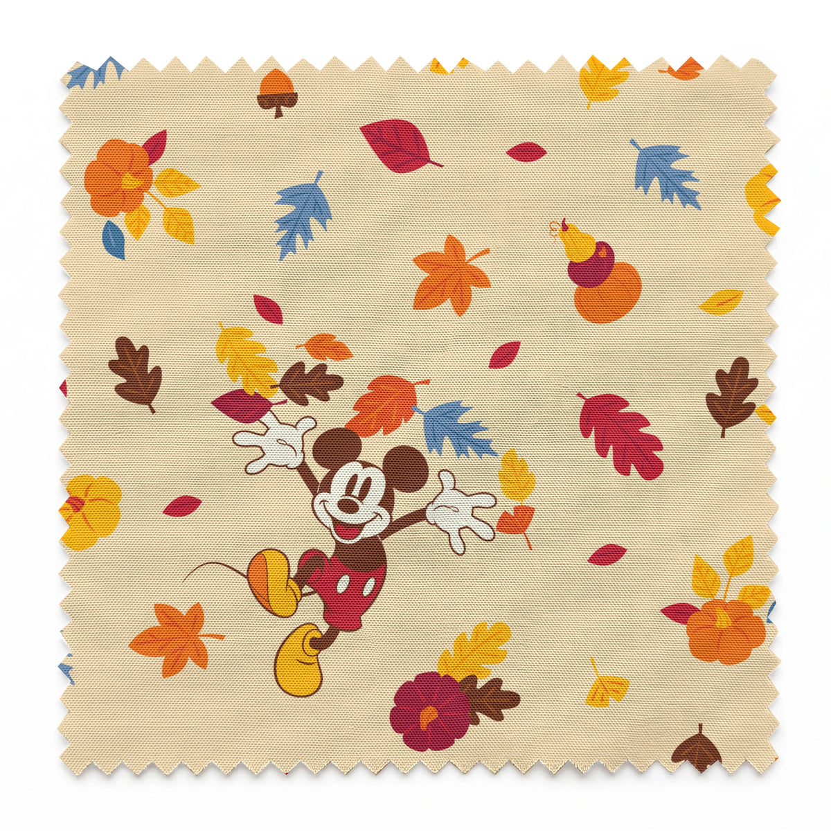 Disney Mickey Mouse and Minnie Mouse Autumn Celebration Fabric