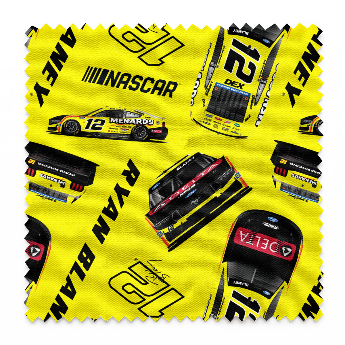 NASCAR® Ryan Blaney Toss on Yellow Fabric