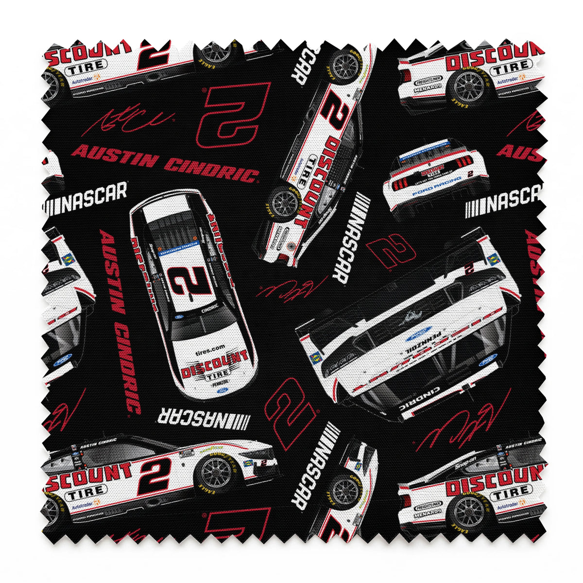 NASCAR® Austin Cindric Toss on Black Fabric