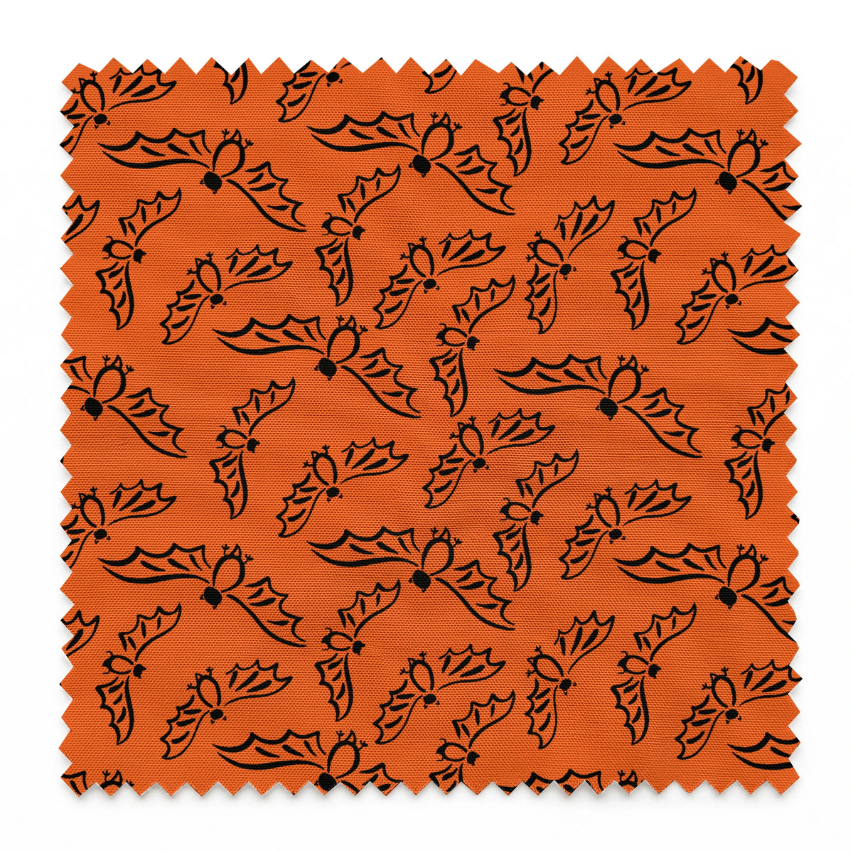 Flying Bats on Red Warty Fabric