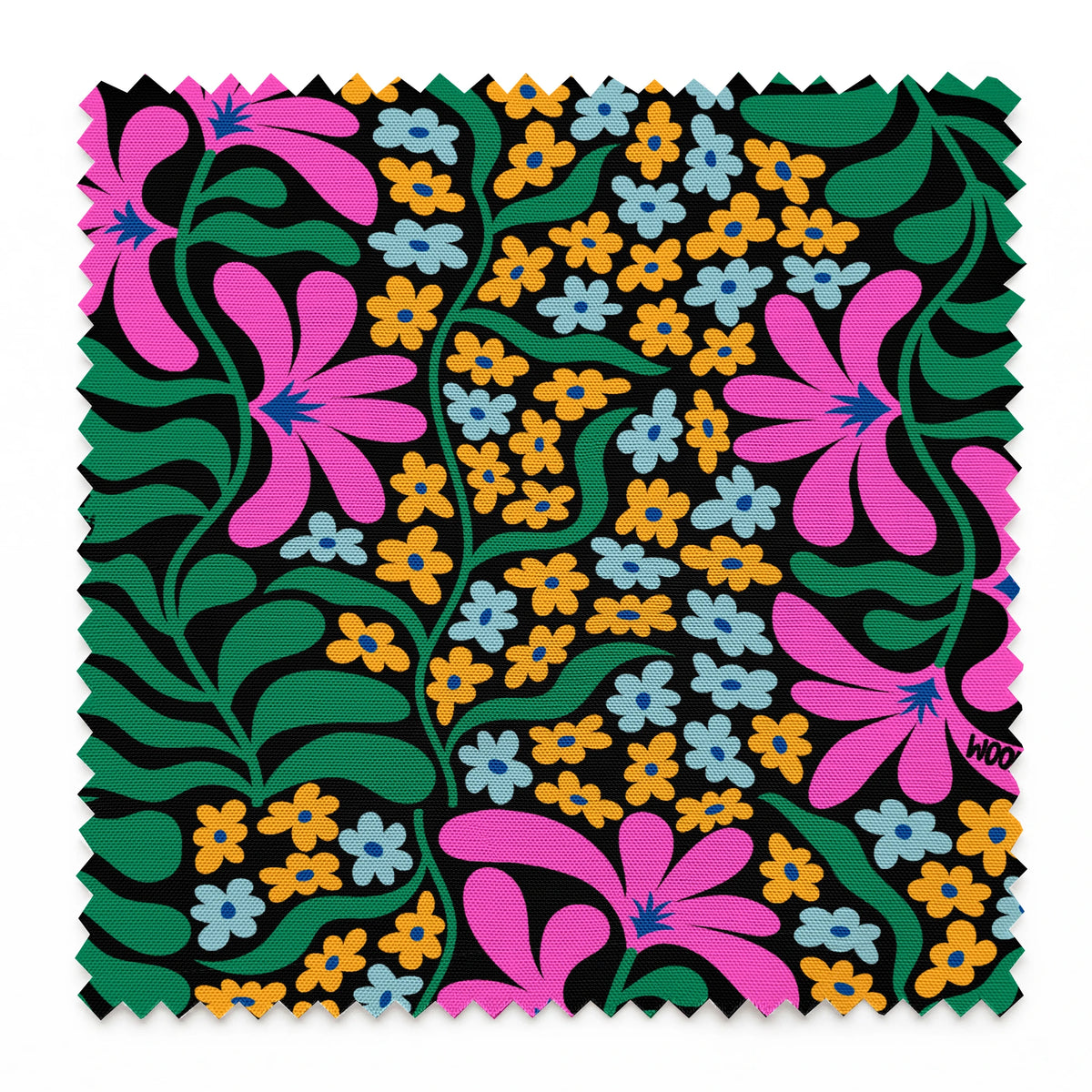 Woodstock Florals in Pink & Green Fabric