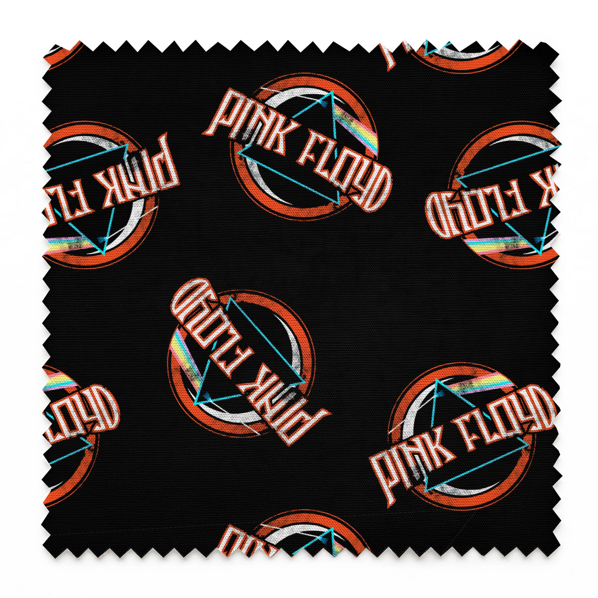 Pink Floyd Dark Side Badges Fabric