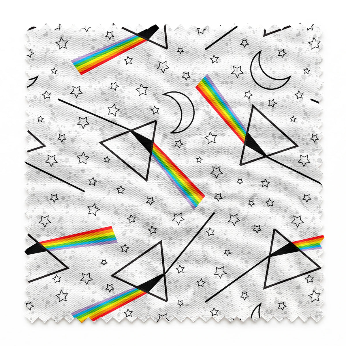 Pink Floyd Dark Side on White Fabric