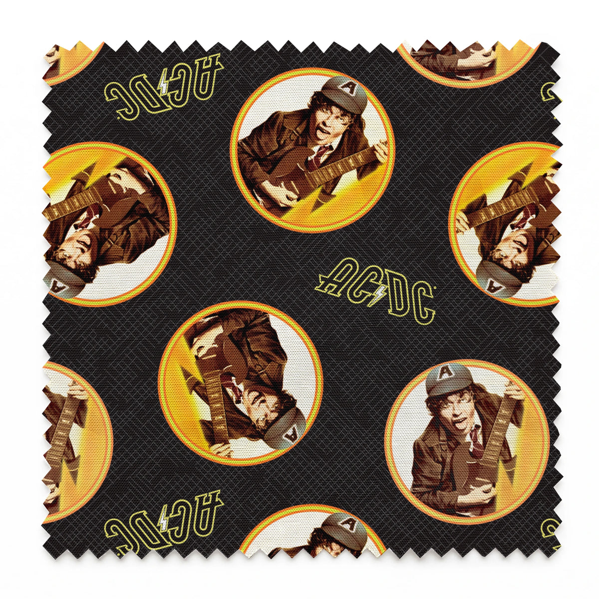 AC/DC Angus Young Toss on Black Fabric