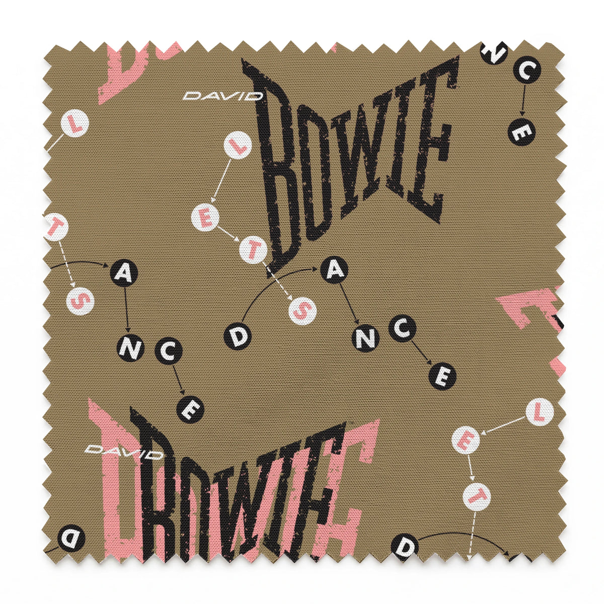 David Bowie Let's Dance on Gold Fabric
