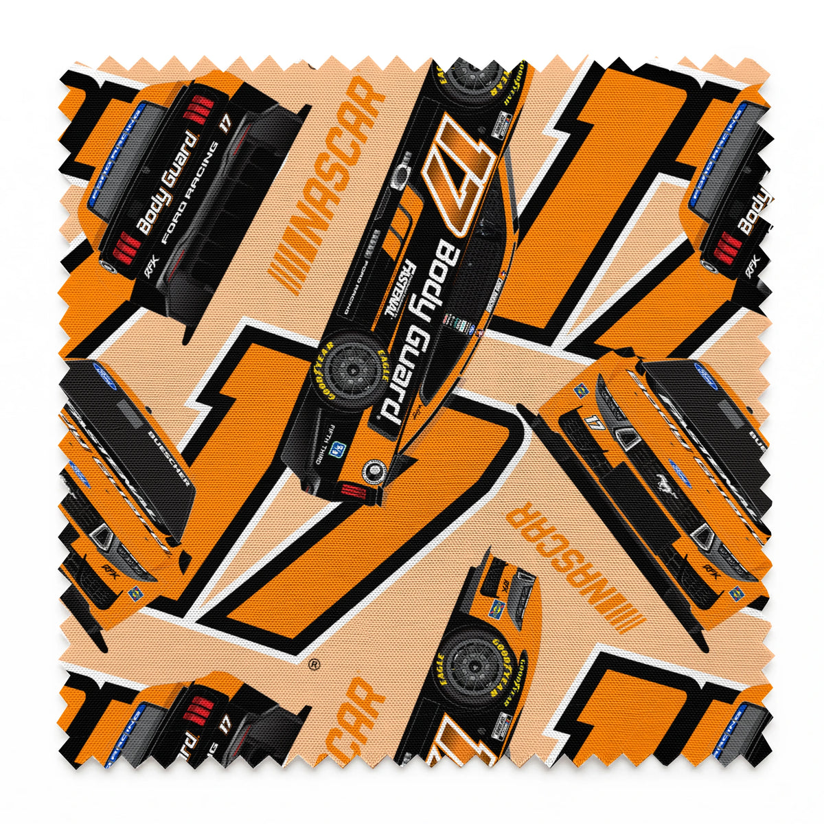 NASCAR® Chris Buescher Toss on Orange Fabric