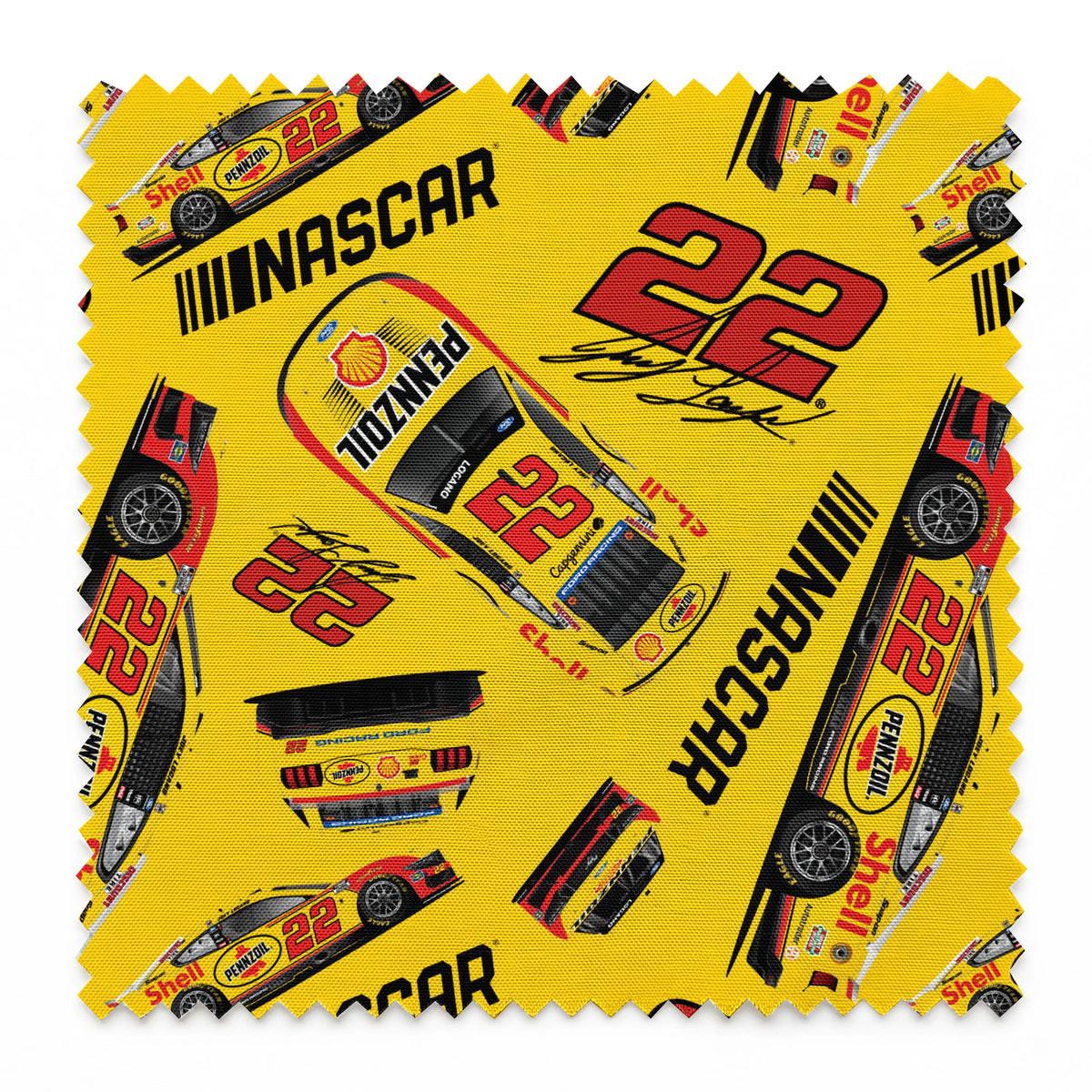 NASCAR® Joey Logano Toss on Yellow Fabric