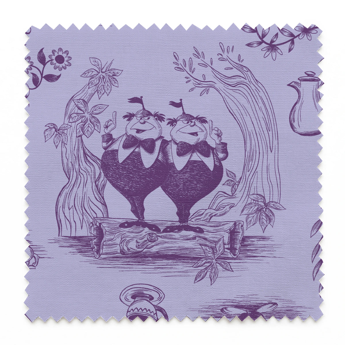 Disney Alice in Wonderland  Curiouser and Curiouser on Purple Fabric
