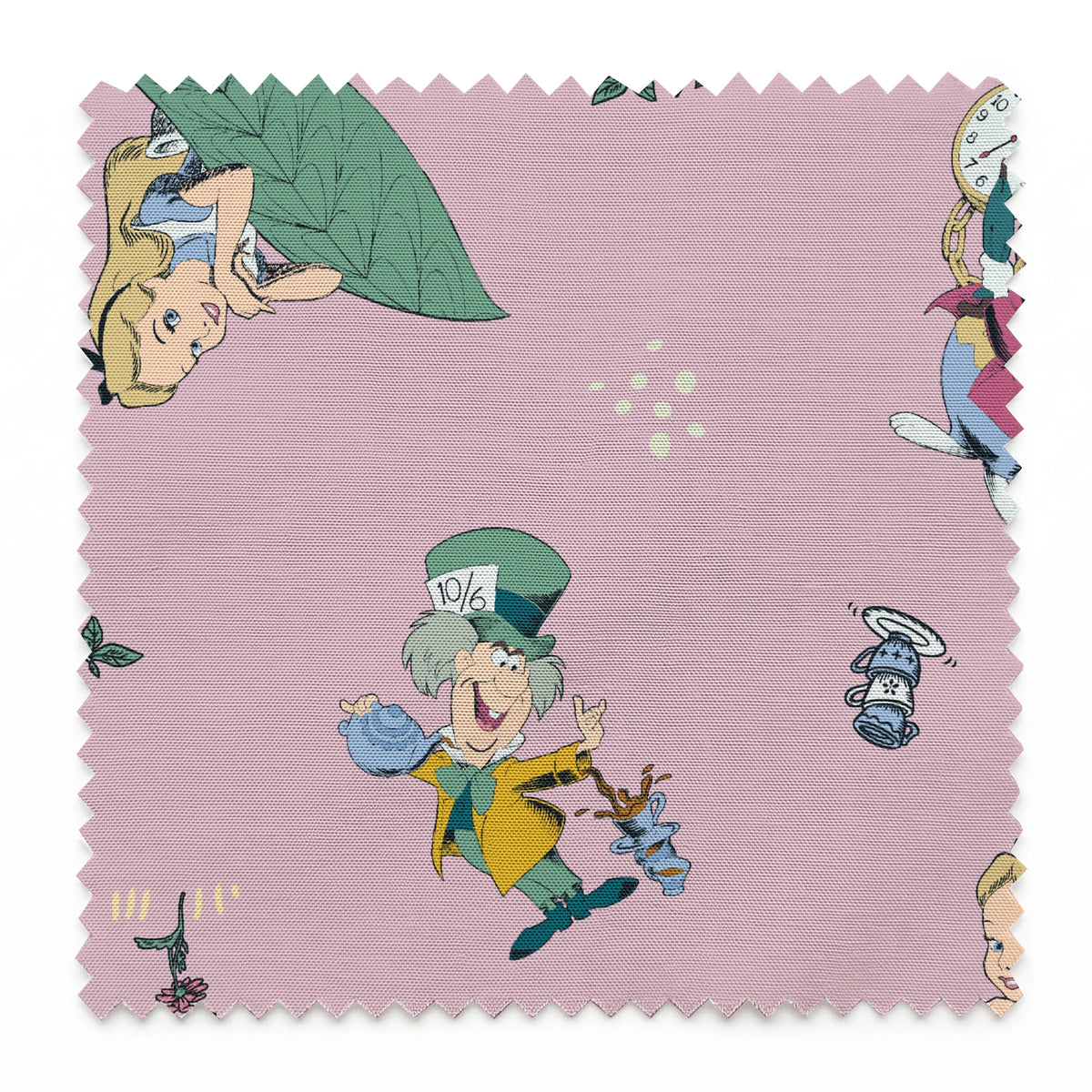 Disney Alice in Wonderland  Pink Whimsy Fabric
