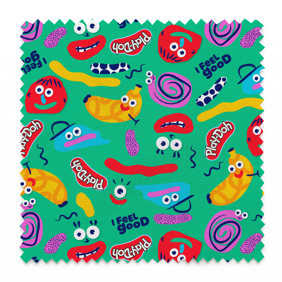 Hasbro Play-Doh Sensory Creatures on Green Fabric