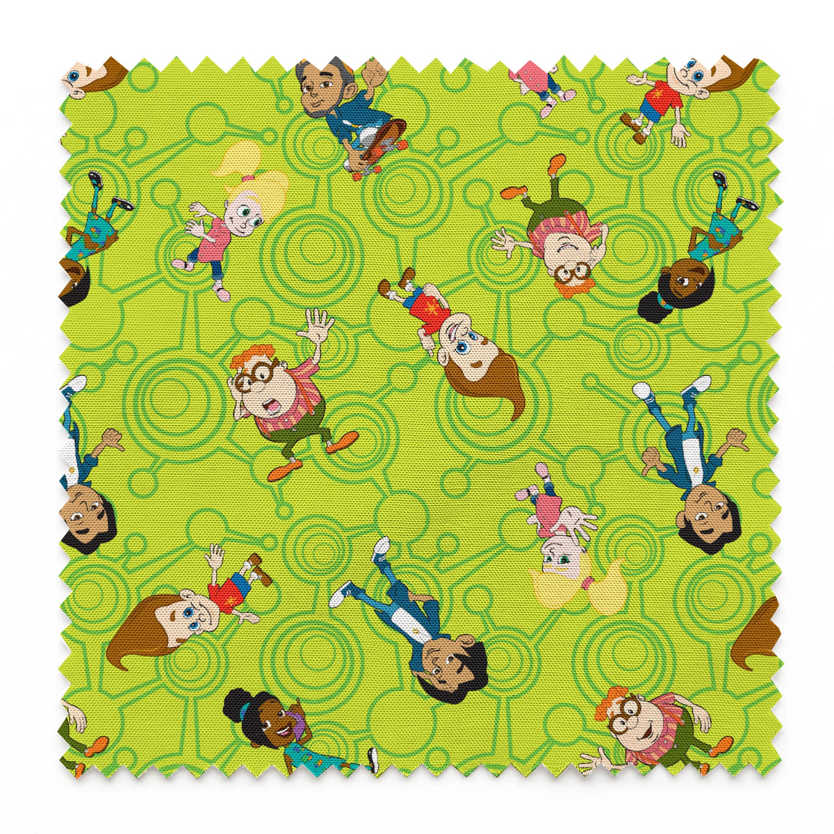 Paramount Jimmy Neutron Friendship Toss on Green Fabric