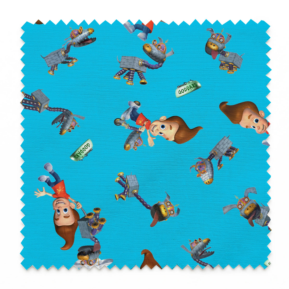 Paramount Jimmy Neutron Best Buds on Blue Fabric