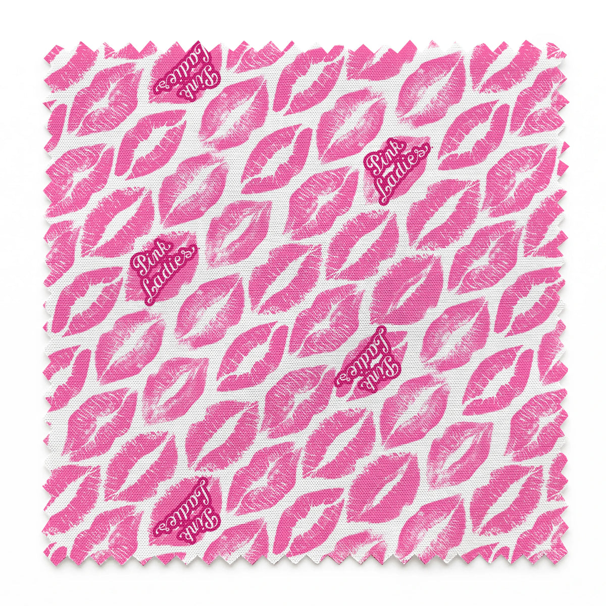 Paramount Grease  Pink Ladies Lipstick on Pink Fabric