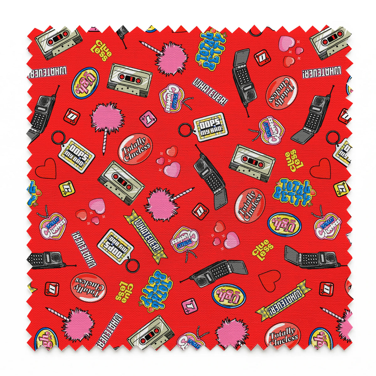 Paramount Clueless  Nostalgic Toss on Red Fabric
