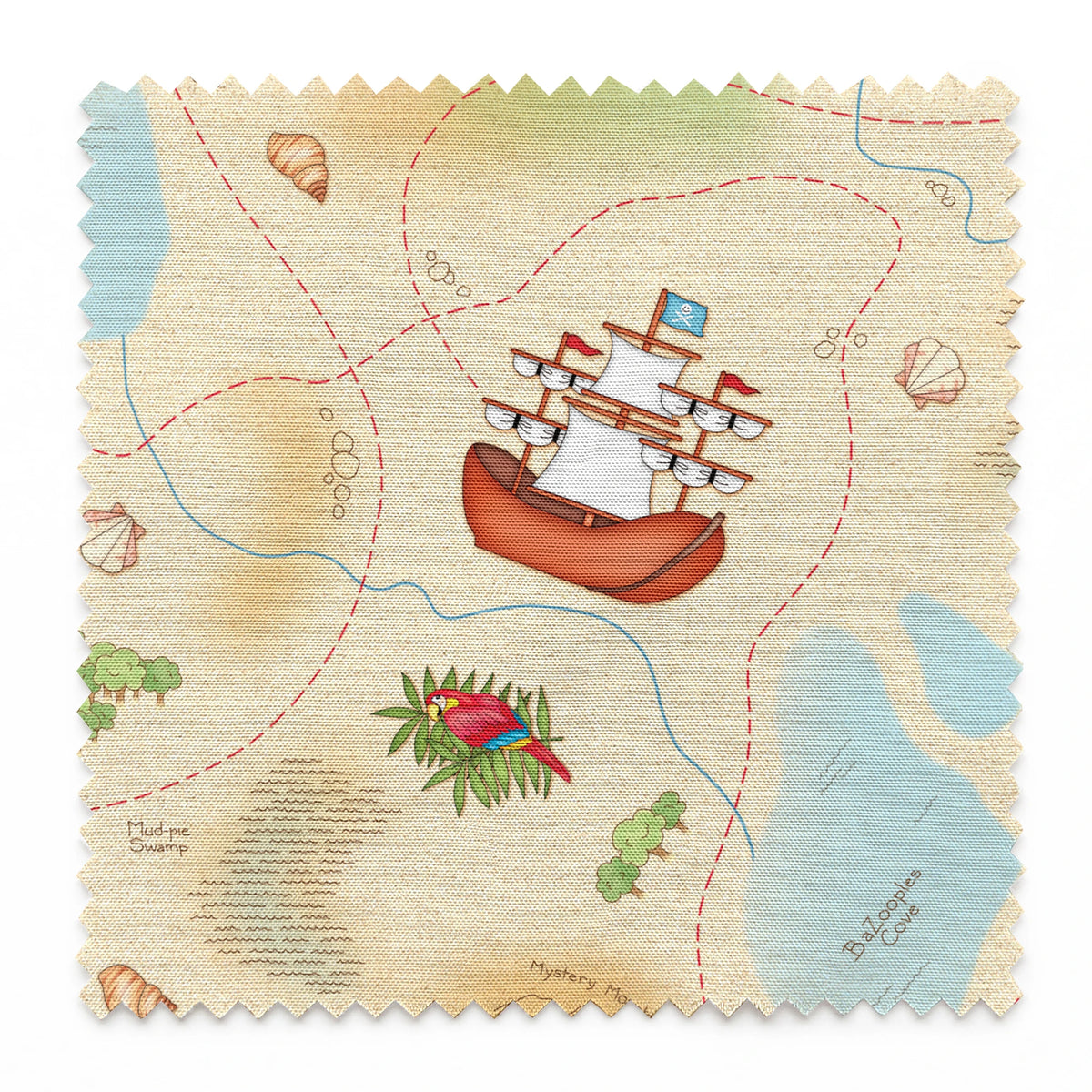 Vicki Schreiner BaZooples Treasure Map Fabric