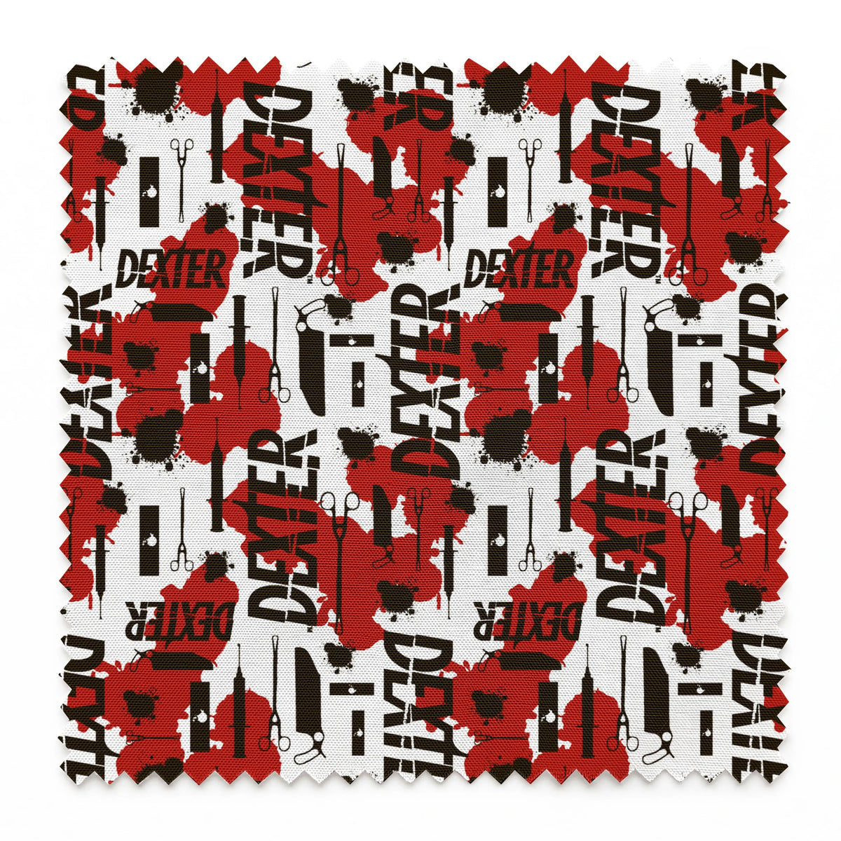 Showtime Dexter Killer Tools on Red Fabric