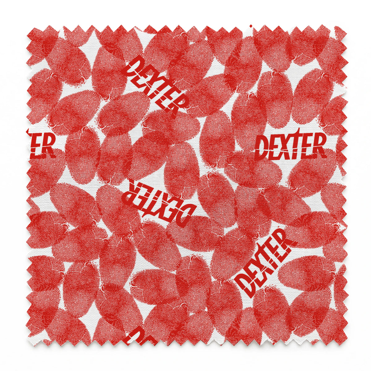 Showtime Dexter Fingerprints on Red Fabric