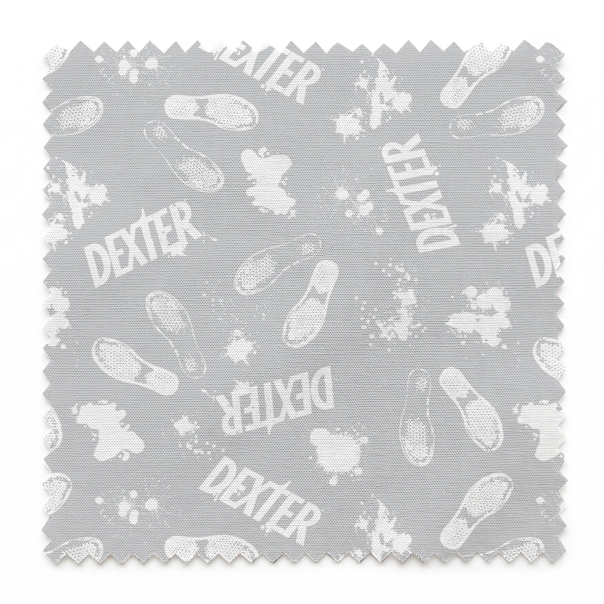 Showtime Dexter Blood Splatter on Gray Fabric