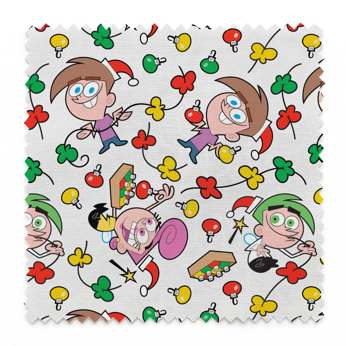 Paramount Fairly OddParents Tree Trimmings on Gray Fabric