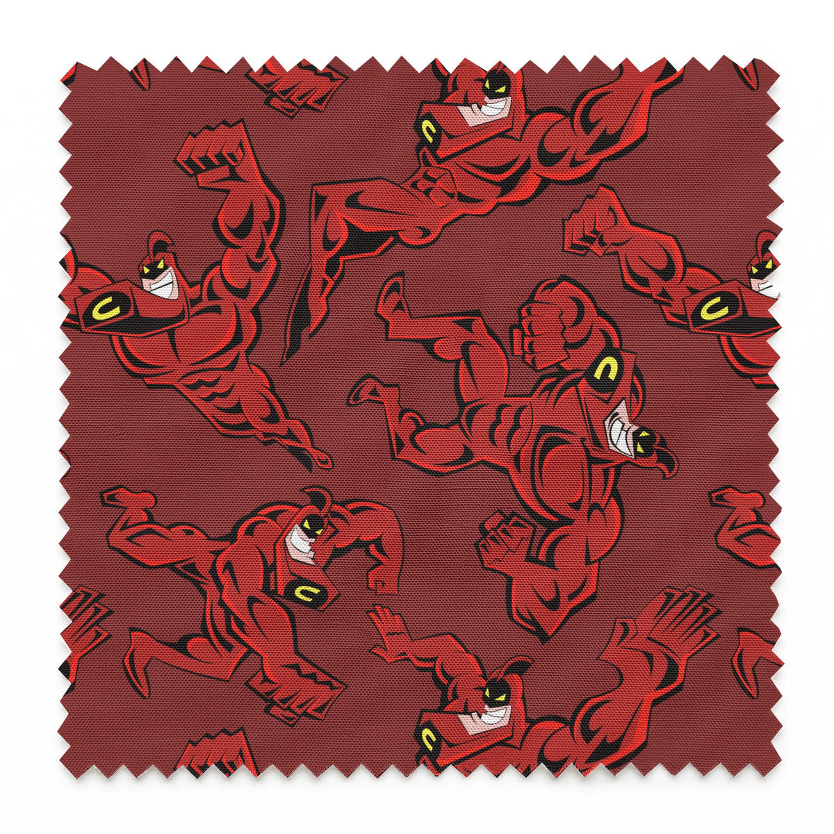 Paramount Fairly OddParents Crimson Chin on Red Fabric