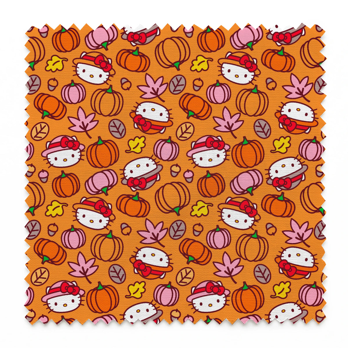 Hello Kitty® Pumpkin Patch Toss on Orange Fabric