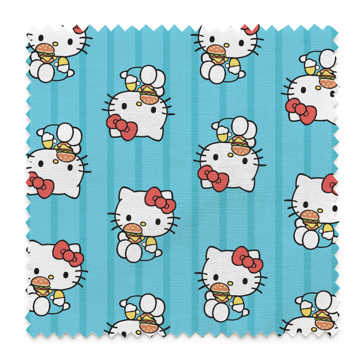 Hello Kitty® Burgers and Stripes Fabric