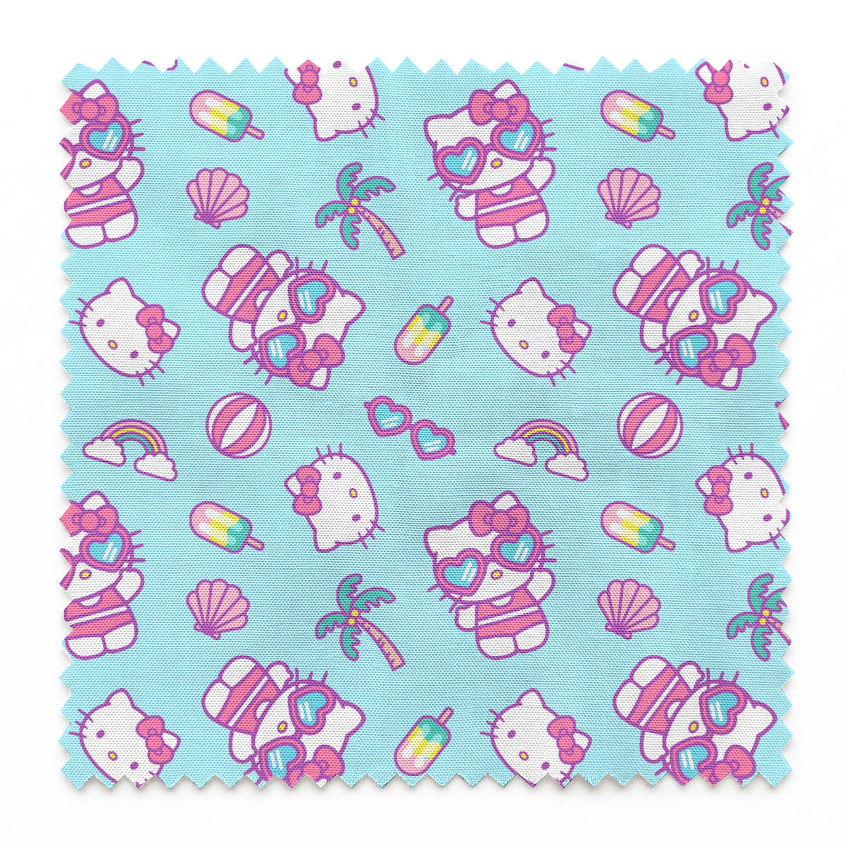 Hello Kitty® Beach Day Fun on Blue Fabric
