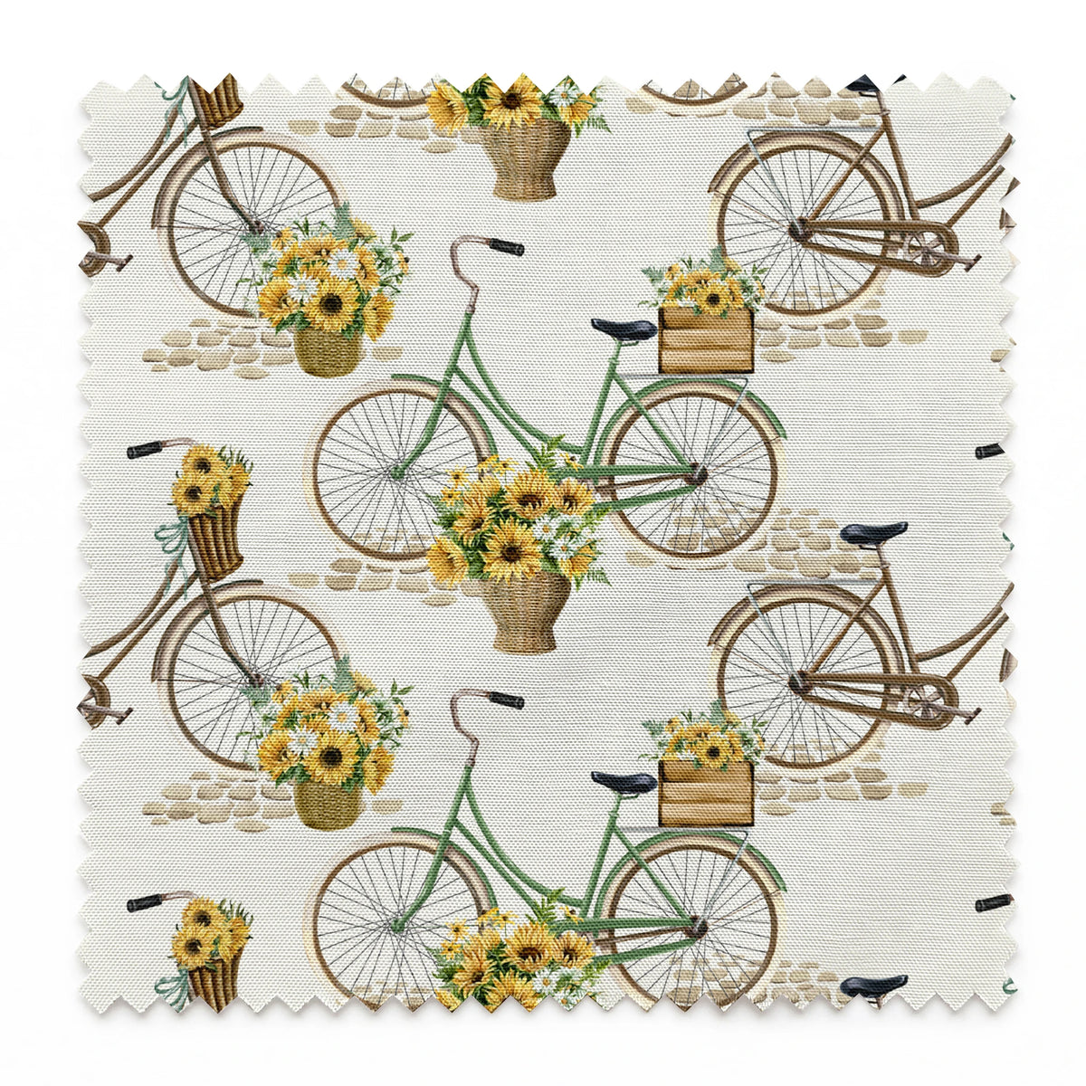 Danielle Murray Vintage Bicycles with Sunflowers Fabric