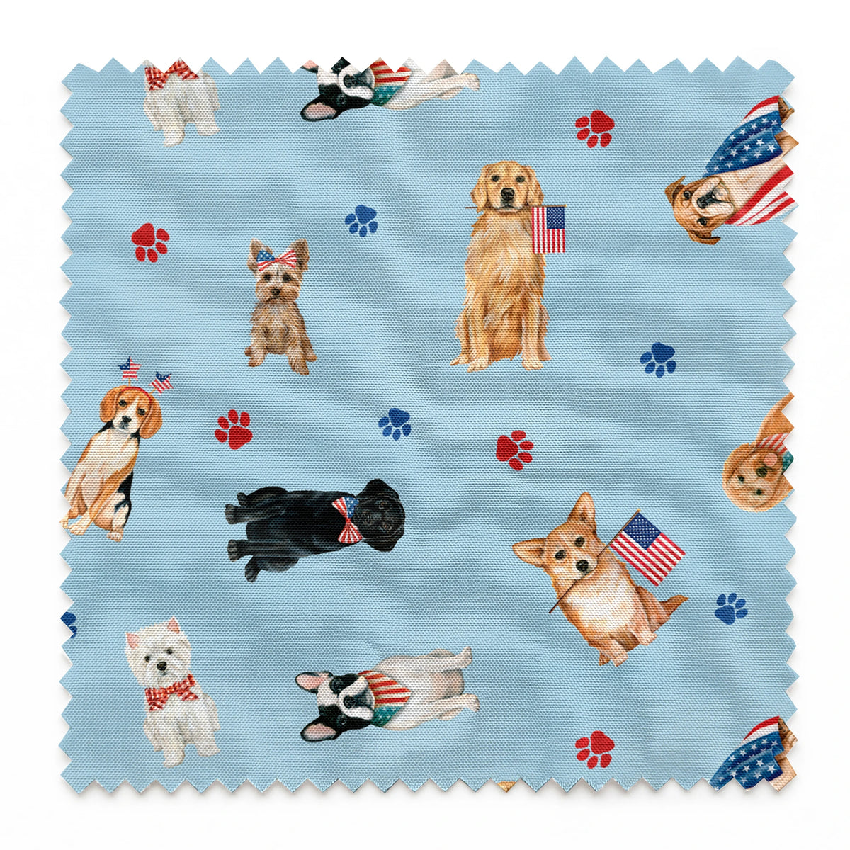 Danielle Murray Patriotic Pups Toss Fabric