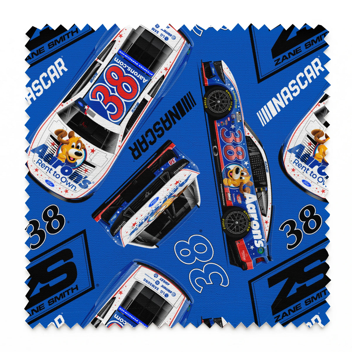 NASCAR® Zane Smith Toss on Blue Fabric