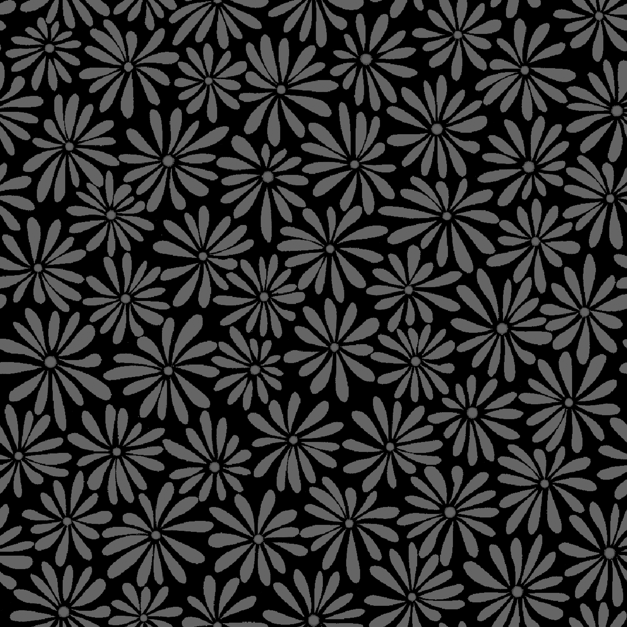Tonal gray daisy ditsy floral fabric on a black background, designed by Nicole Tamarin – ideal for modern quilting and neutral sewing projects. tiled preview square
