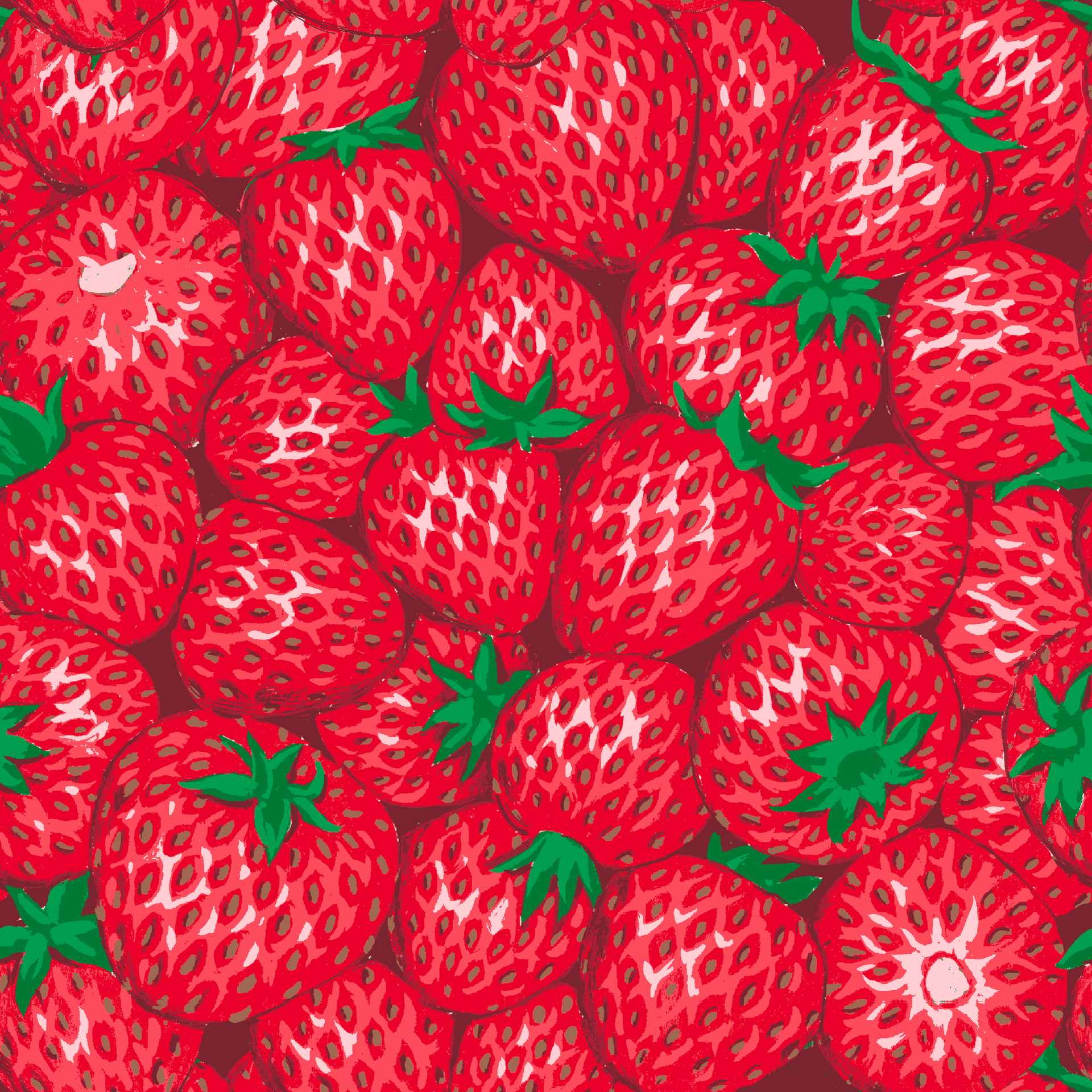 strawberry seed fabric Strawberry Bliss - Fresh Fruit