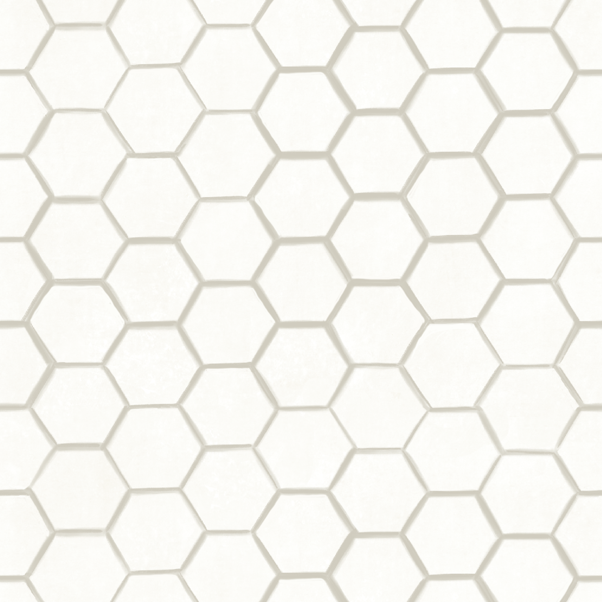 White and beige honeycomb pattern fabric designed by Nicole Tamarin with a subtle, modern farmhouse style. tiled preview square