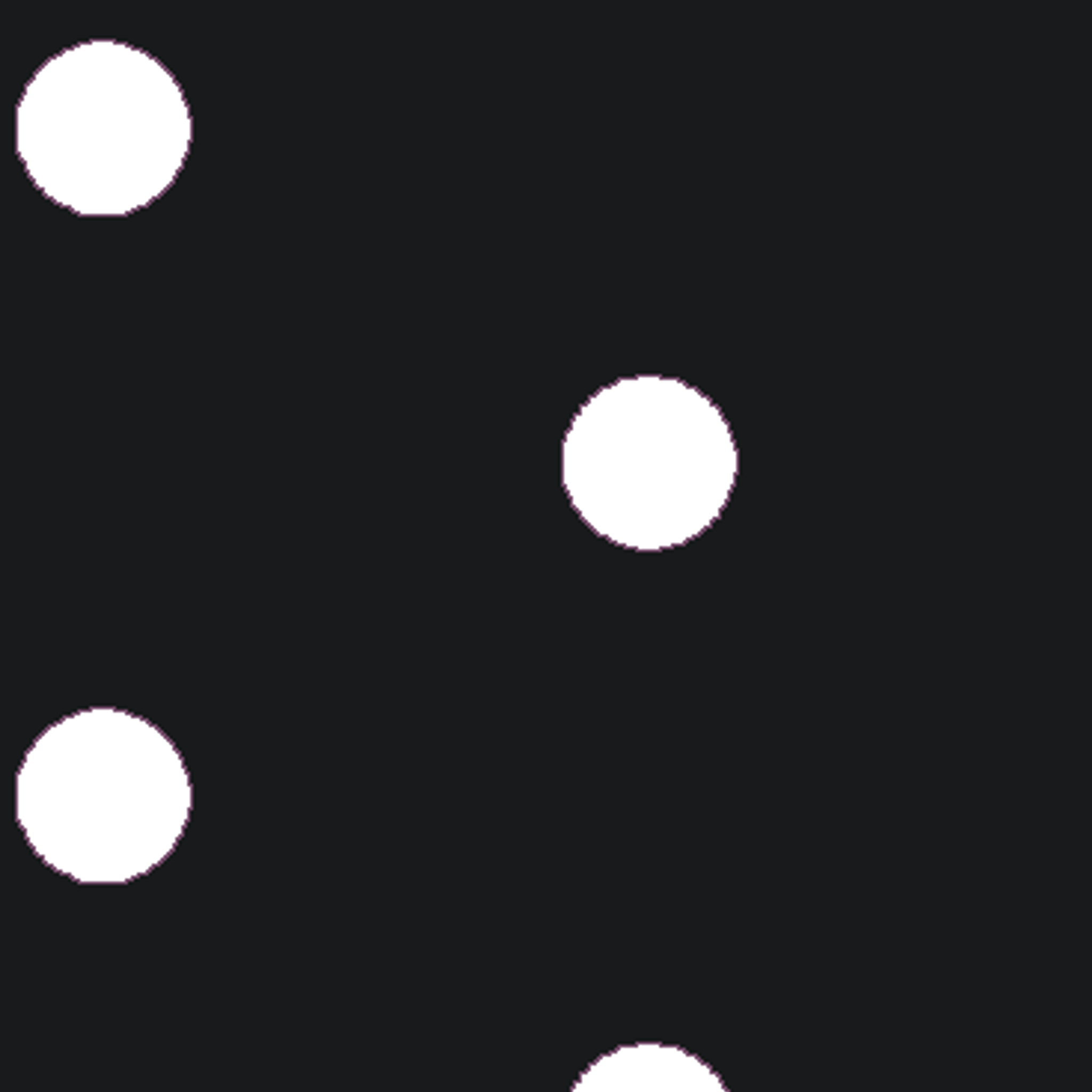 White circular dots on a black background tiled preview square