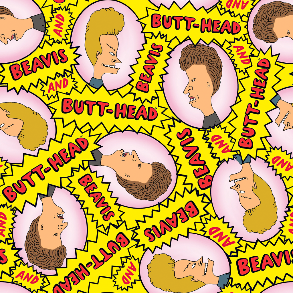 Paramount Beavis & Butthead Retro Character | Fabric by the Yard