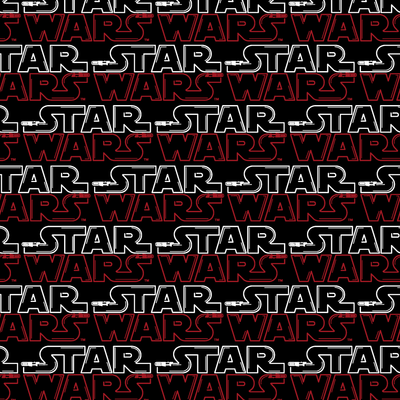 Star Wars logo pattern with white "STAR" and red "WARS" text repeating on black background tiled preview square