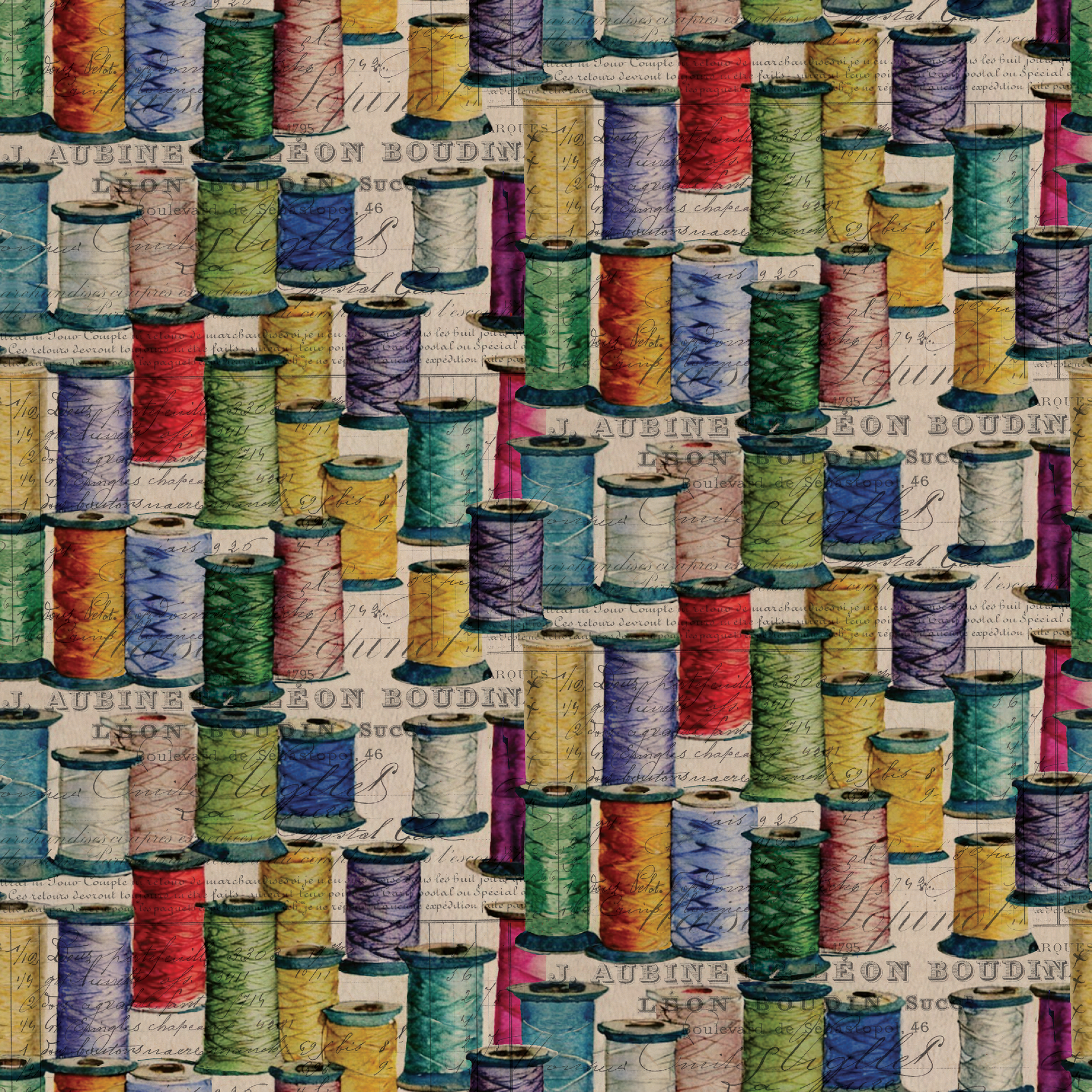 【美品】Vintage TOLI 1995-96 Fabric Archive Tim Coffey - Tailor's Nostalgia - Multicolor Thread | Fabric by