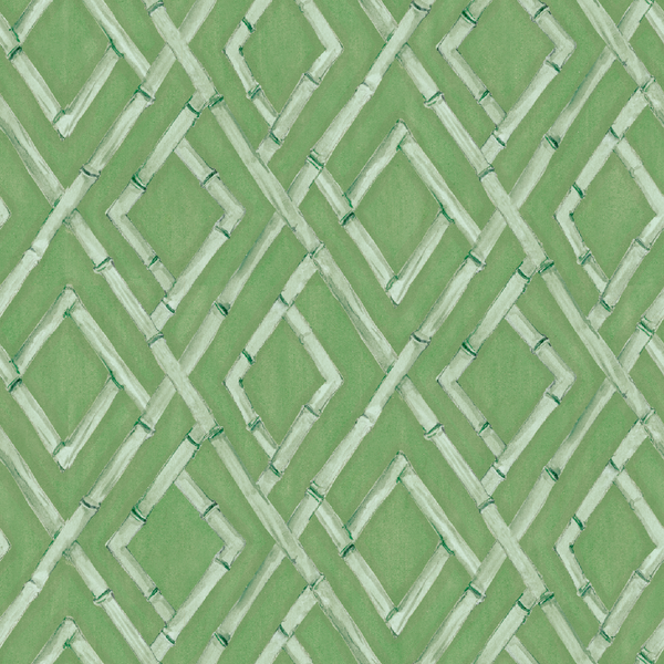 Susan Winget - Bamboo Lattice - Green Diamond Fabric