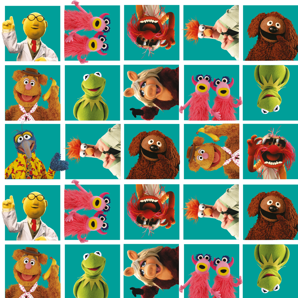 Disney Muppet Characters Grid Collage | Fabric by the Yard