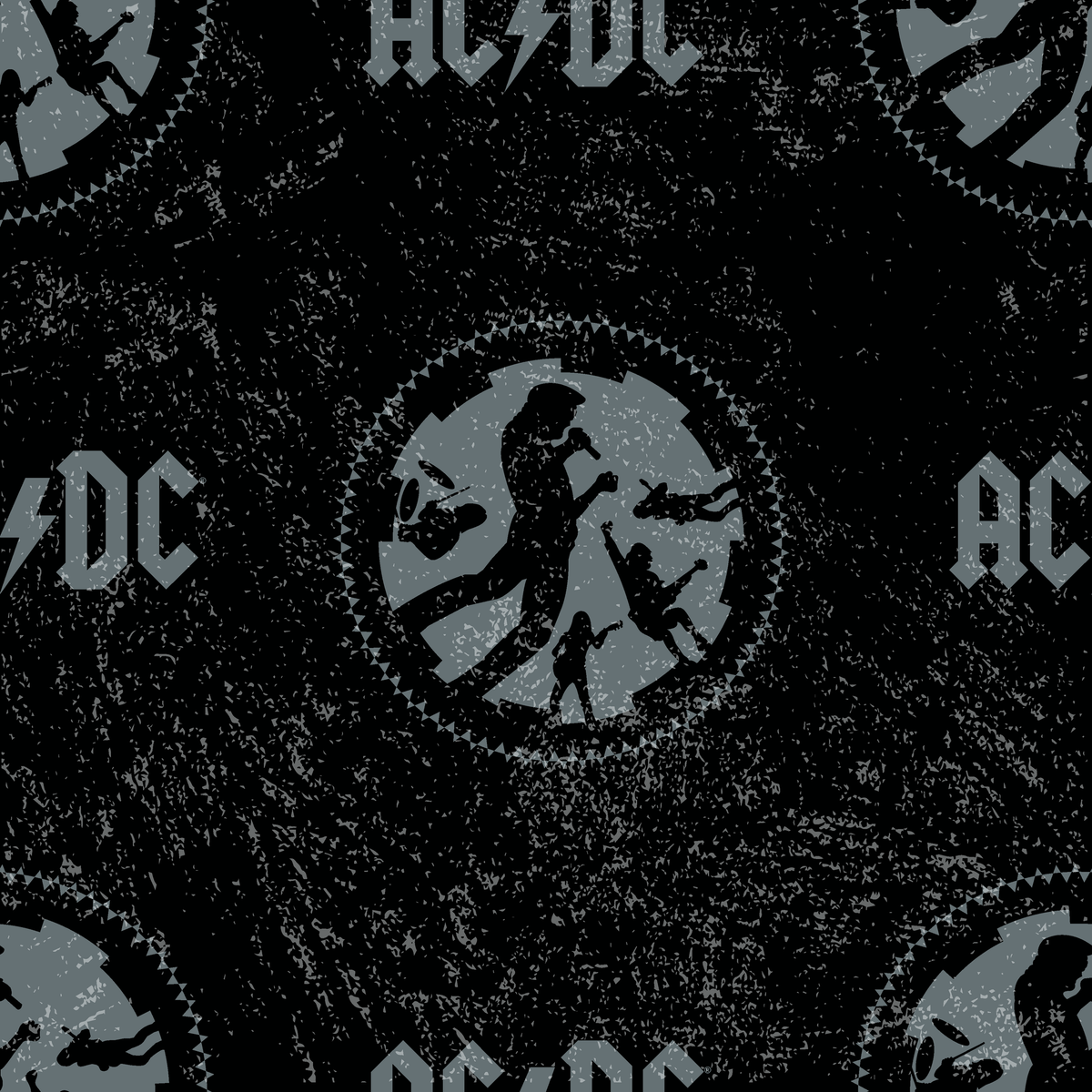 AC/DC Distressed Logo and Band Wallpaper