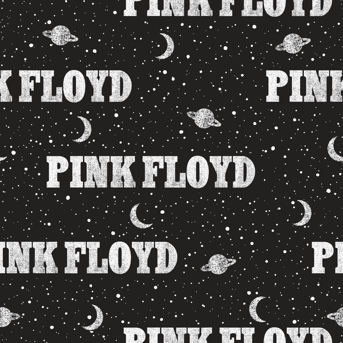 Pink Floyd Planets and Moons on Black Wallpaper