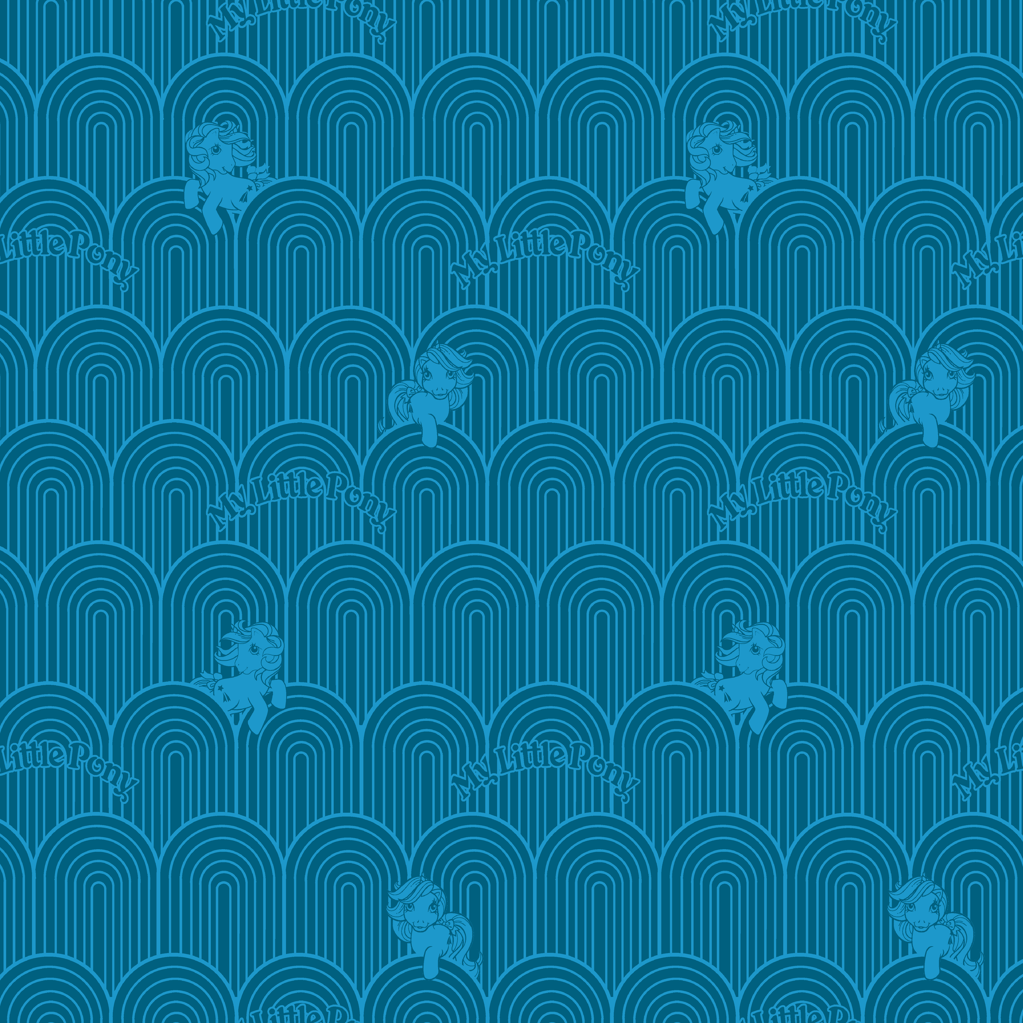 Hasbro My Little Pony Solid Arches on Blue Wallpaper