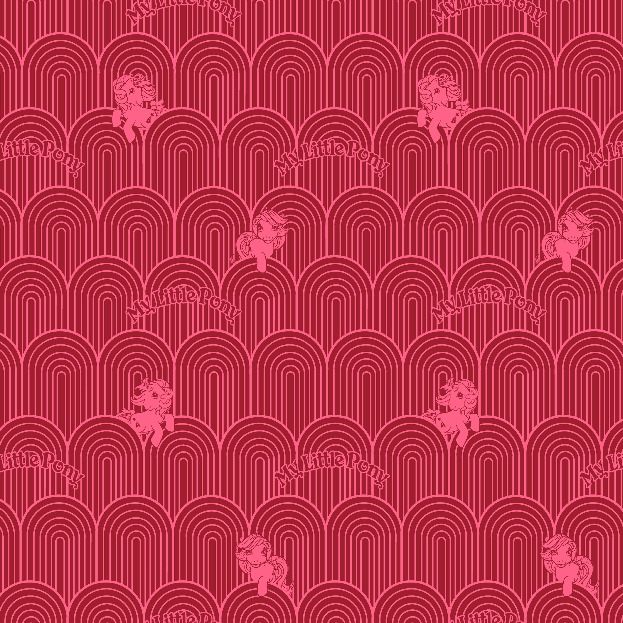 Hasbro My Little Pony Solid Arches on Pink Wallpaper