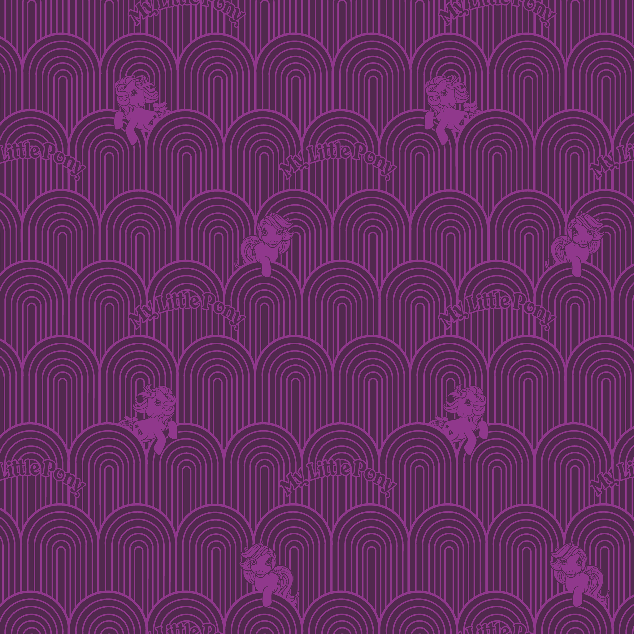Hasbro My Little Pony Solid Arches on Purple Wallpaper