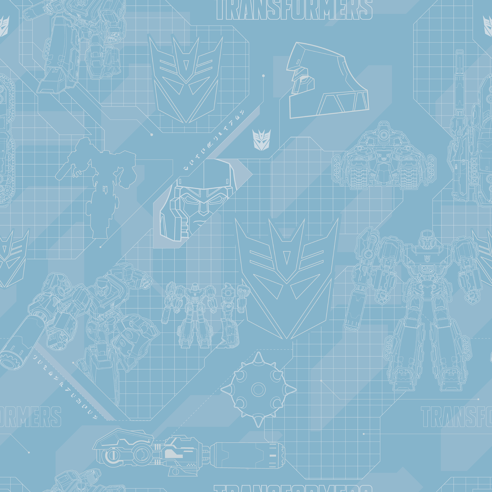 Hasbro Transformers Megatron Graphics on Blue Wallpaper
