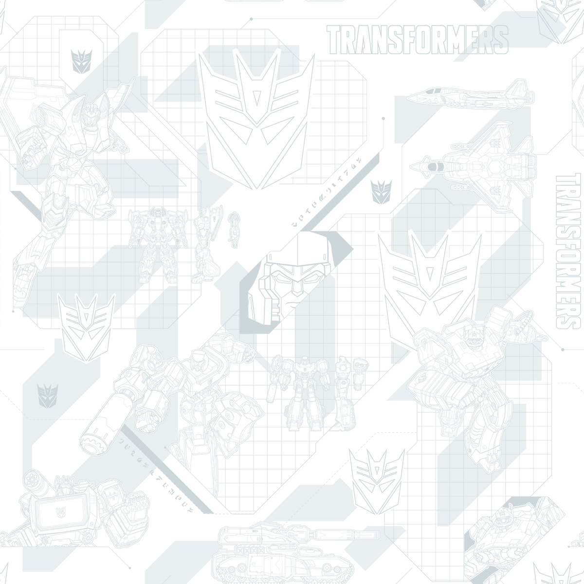 Hasbro Transformers Decepticons Graphics on White Wallpaper